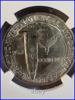 1936 D San Diego Commemorative Silver Half Dollar MS64 NGC 6881543-014