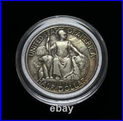 1936-D San Diego Commemorative Silver Half Dollar in Capsule