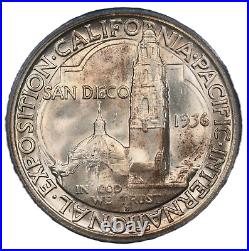 1936-D San Diego Silver Commemorative Half Dollar PCGS MS-66 CAC