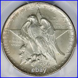 1936-D Texas 50c Silver Commemorative Half Dollar PCGS CAC MS67