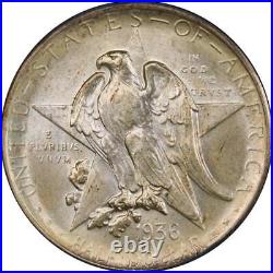 1936-D Texas Commemorative Half Dollar 50c, PCGS MS 67 CAC Lovely Toning