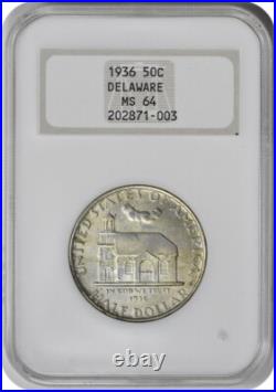 1936 Delaware Commemorative Half MS64 NGC Mint State 64
