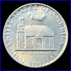 1936 Delaware Half Dollar 50C Commemorative Gem BU 90% Silver 0222