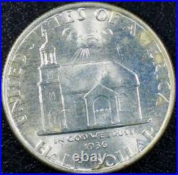 1936 Delaware Silver Commemorative Half Dollar BU Uncirculated