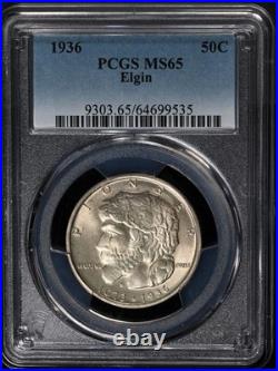 1936 Elgin Commem Half Dollar PCGS MS65 Nice Eye Appeal Nice Strike