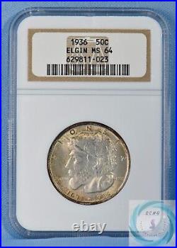 1936 Elgin Commemorative Half Dollar NGC MS64 Old Holder Vintage Coin