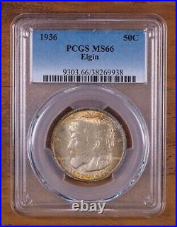 1936 Elgin Commemorative Silver Half Dollar PCGS MS66 PB3