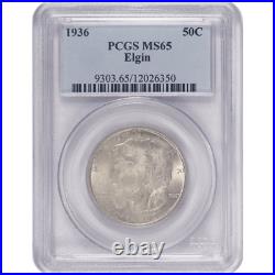 1936 Elgin Half Dollar Commemorative 50c PCGS MS65
