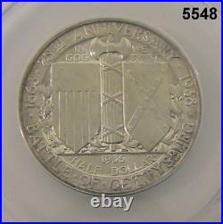 1936 Gettysburg Commemorative Half Dollar Anacs Certified Ms64 Flashy #5548