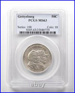 1936 Gettysburg Commemorative Half Dollar MS63 PCGS 4815 1936 Gettysburg Commemorative Half Dollar MS63 PCGS 4815