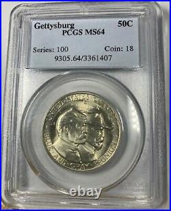 1936 Gettysburg Commemorative Half Dollar PCGS MS64