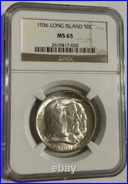 1936 Long Island Commemorative Half Dollar 50C NGC MS65 Gem Uncirculated 1936 Long Island Commemorative Half Dollar 50C NGC MS65 Gem Uncirculated
