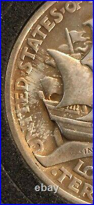 1936 Long Island Commemorative Half Dollar- AU Ungraded Nice Natural Toning