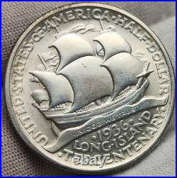 1936 Long Island Commemorative Half Dollar, Beautiful Uncirculated, CHLi
