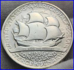 1936 Long Island Commemorative Half Dollar, Beautiful Uncirculated, CHLi