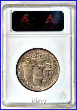 1936 Long Island Half Dollar ANACS MS63 Collectable Soapbox Holder 90% Silver