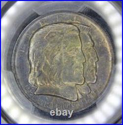 1936 Long Island Silver Half Dollar PCGS MS64 Rainbow Color Toning Toned Coin