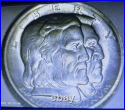 1936 Long Island Tercentenary Commemorative Half Dollar Gem Bu Unc. 90% Silver