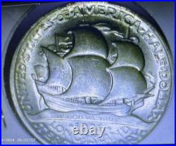1936 Long Island Tercentenary Commemorative Half Dollar Gem Bu Unc. 90% Silver