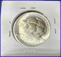 1936 Long Island Tercentenary Commemorative Half Dollar Gem Bu Unc. 90% Silver