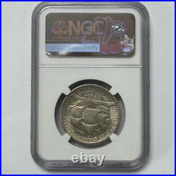 1936 Long Island Tercentenary Commemorative Silver Half Dollar NGC AU58