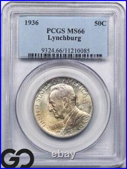 1936 Lynchburg Commemorative Half Dollar PCGS MS-66 Beautiful Coin