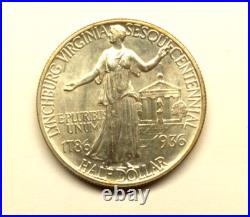 1936 Lynchburg Commemorative Silver Half Dollar BU/UNC