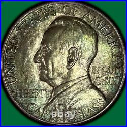 1936 Lynchburg Half Dollar Brilliant Uncirculated BU Coin, Emerald Toning #41450