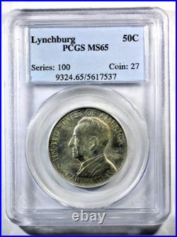 1936 Lynchburg Silver Commemorative Half Dollar PCGS MS-65 Gem 65