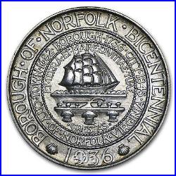 1936 Norfolk Bicentennial Half Commem BU