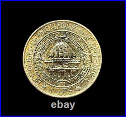1936 Norfolk Commemorative Silver 50c Piece Half Dollar Uncirculated Coin