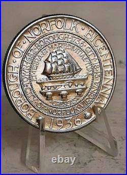 1936 Norfolk Commemorative Silver 50c Piece Half Dollar Uncirculated Coin