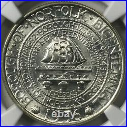 1936 Norfolk, Virginia, Bicentennial Half Dollar MS66 NGC Smashing Gem