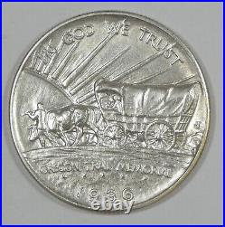 1936 Oregon Trail Memorial Silver Half Dollar ALMOST UNCIRCULATED