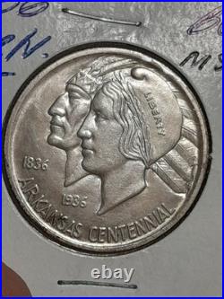 1936- P Arkansas Centennial Commemorative Half Dollar BU #3