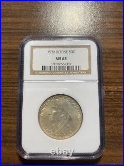 1936-P Boone Silver Half Dollar Commemorative 50C NGC MS 65 RARE