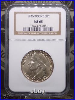 1936 P Commemorative BOONE Half Dollar 50c NGC MS65 #005 GEM BU ECC&C, Inc