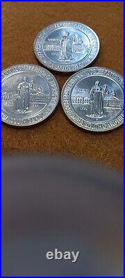 1936 P D S Colombia Commemorative Half Dollar Set Ch Bu 3 Coins