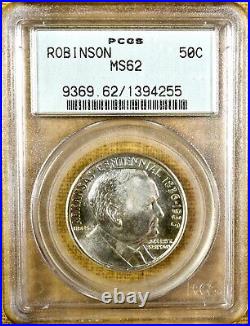 1936 PCGS MS62 Robinson Commemorative Half Dollar Old Green Holder