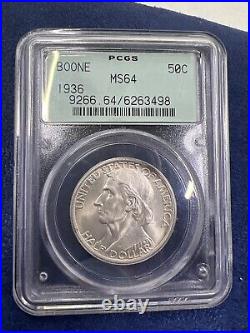 1936 PCGS MS64 Boone Commem. Half Dollar 50C RARE HOLDER LOT Z 74