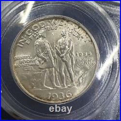 1936 PCGS MS64 Boone Commem. Half Dollar 50C RARE HOLDER LOT Z 74