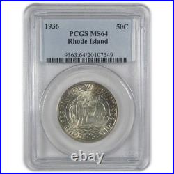 1936 Providence Rhode Island Commemorative Silver 50c MS 64 PCGS
