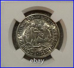 1936 RHODE ISLAND 50C Silver Commemorative Half Dollar NGC MS65 Uncirculated Gem