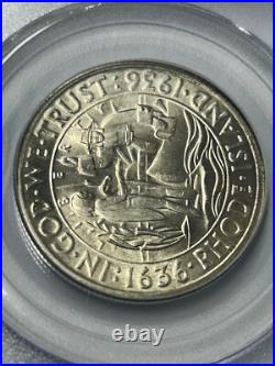 1936 Rhode Island Commemorative Silver Half Dollar PCGS MS65 CAC Green