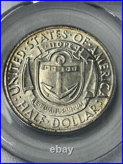 1936 Rhode Island Commemorative Silver Half Dollar PCGS MS65 CAC Green