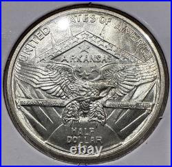 1936 Robinson Arkansas Commemorative Silver Half Dollar 50C Coin BU Detail