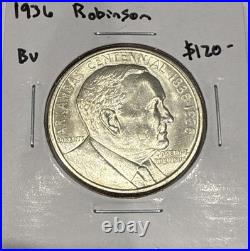 1936 Robinson Arkansas Commemorative Silver Half Dollar 50C Coin BU Detail