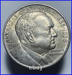 1936 Robinson-Arkansas Silver Commemorative Half Dollar -0710 1936 Robinson-Arkansas Silver Commemorative Half Dollar -0710