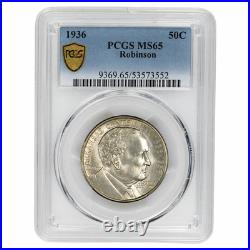 1936 Robinson Commemorative Half Dollar 50C PCGS MS 65