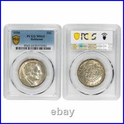 1936 Robinson Commemorative Half Dollar 50C PCGS MS 65